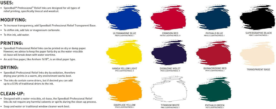 Speedball Professionelle Relief-Tinte, karminrot, 250 ml