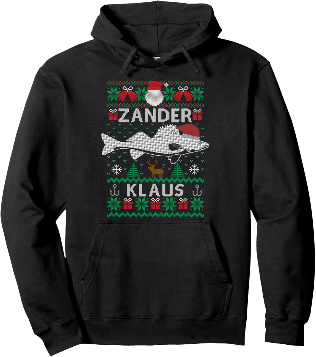 Zander Klaus I Lustiges Zanderangler Angler Angeln Raubfisch Pullover Hoodie