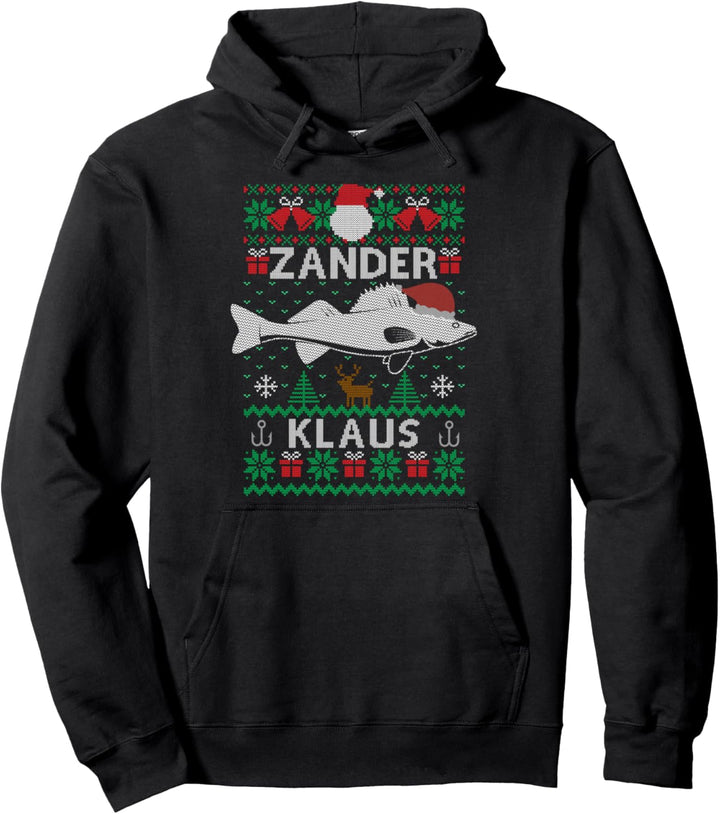 Zander Klaus I Lustiges Zanderangler Angler Angeln Raubfisch Pullover Hoodie