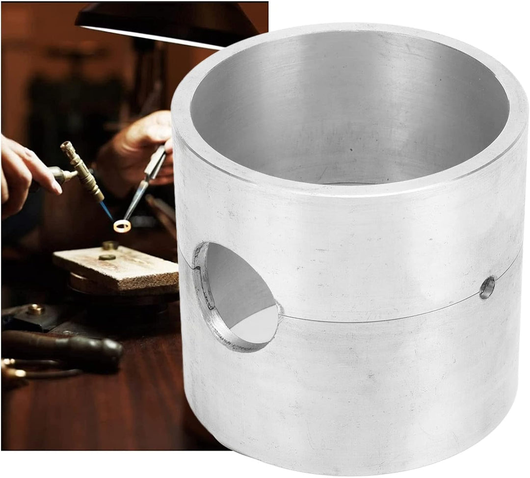 Guss-Sandkasten-Schmelztiegel, Zylindrischer DIY-Schmuckgussbehälter aus Aluminiumlegierung, Schmuck