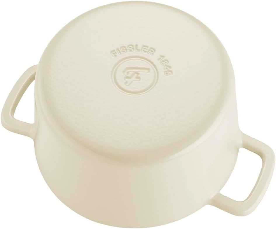 Fissler Moments Collection/Emaillierter Gusseisen-Bräter, rund (Ø 24 cm) Cast-Iron Topf, Cocotte Aro
