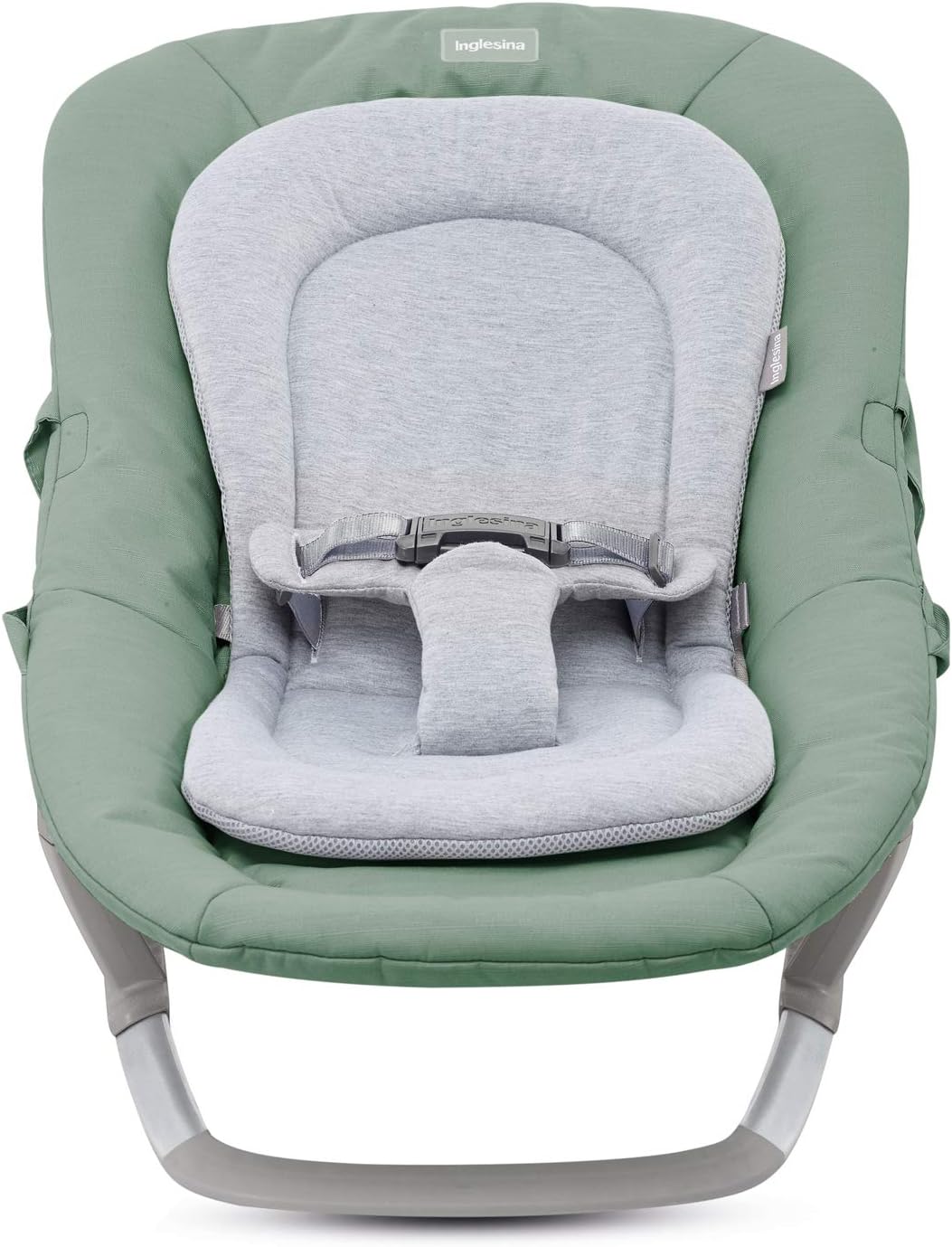 Inglesina Lounge Musikalische Babyliege, Mint, Von Geburt bis 9 Kg, Entspannende Schaukelbewegung, V