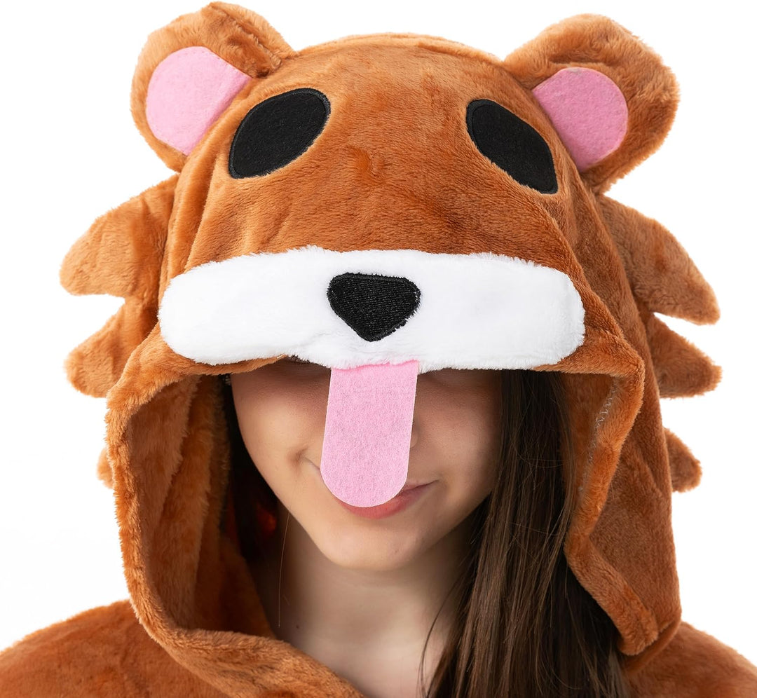 Katara 1744 (30+ Designs) Bären-Kostüm Grizzly, Unisex Onesie/ Pyjama-Qualität für Erwachsene & Teen