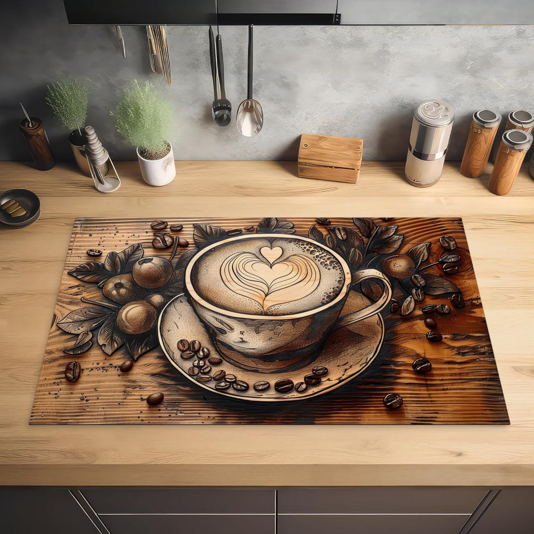 Herdabdeckplatte 85x52 cm Einteilig Küche Herdabdeckung Induktionsfeld Ceranfeld Herdabdeckplatten V