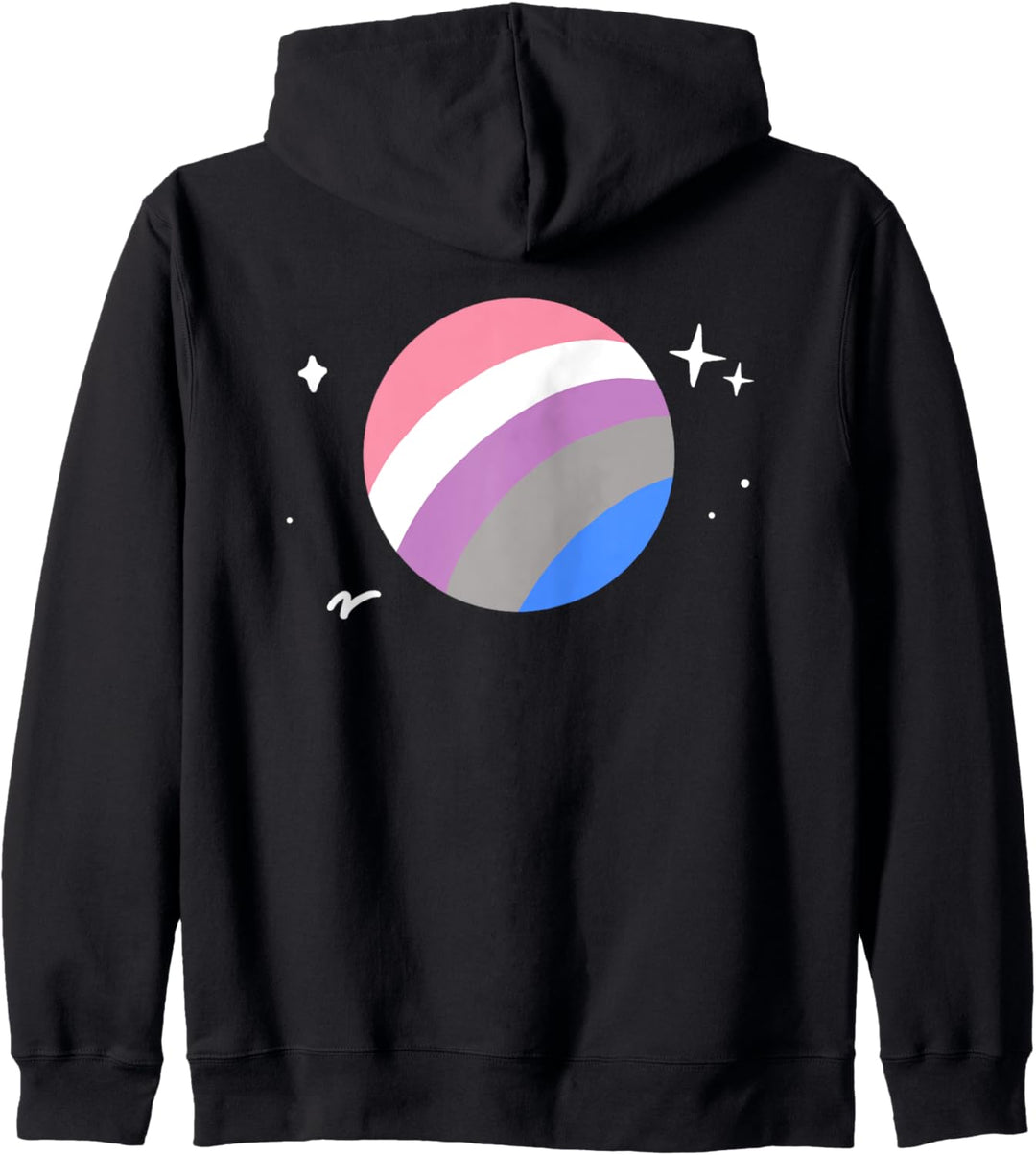 Genderfluid Planet LGBTQIA Enby Pride Flagge Weltraum Kapuzenjacke