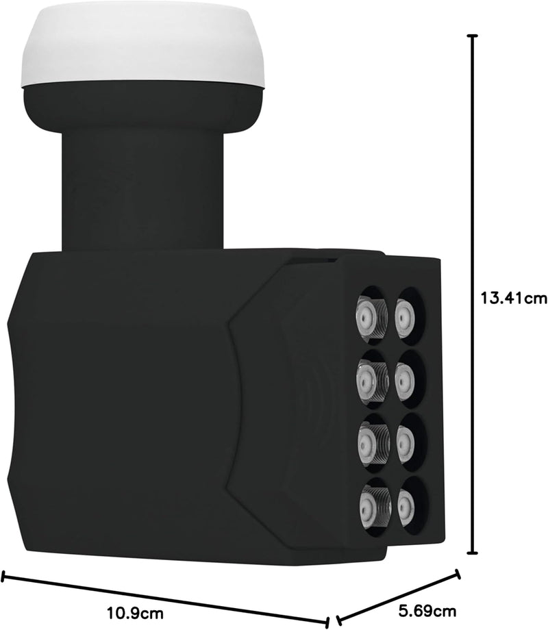 TechniSat Universal Octo-LNB - 8 Teilnehmer mit LTE-Filter (Wetterschutz, UHD, 4k, Full HD, 3D, Prem