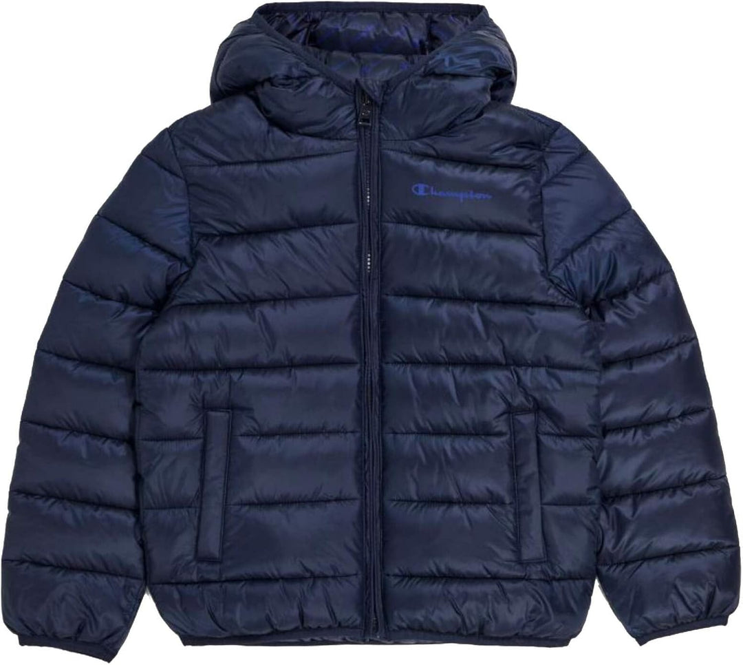 Champion Jungen Legacy Outdoor K-Light Wr Hooded Gepolsterte Jacke 7-8 Jahre Blu Marino, 7-8 Jahre B