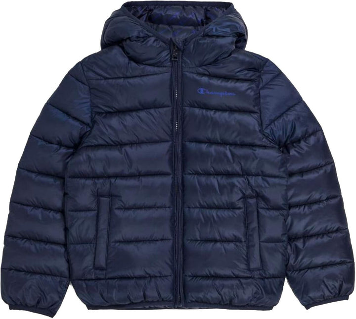 Champion Jungen Legacy Outdoor K-Light Wr Hooded Gepolsterte Jacke 7-8 Jahre Blu Marino, 7-8 Jahre B