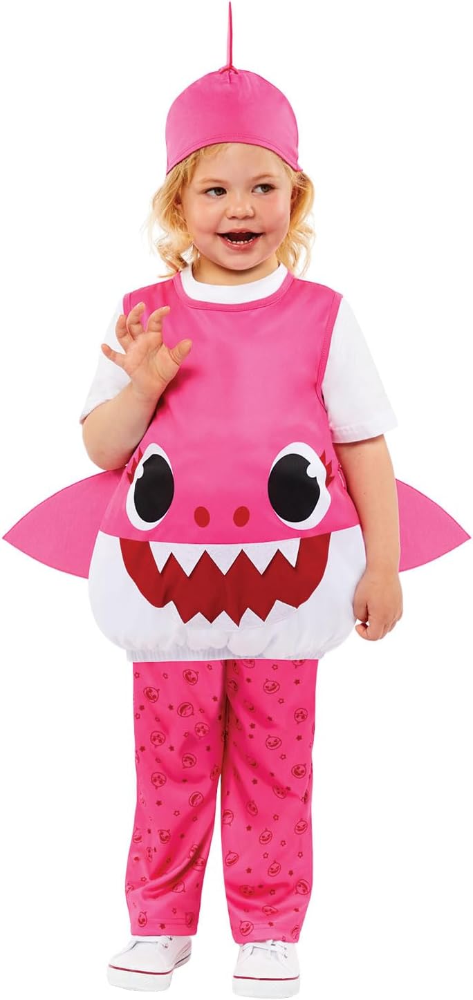 Amscan - Kinderkostüm Mummy Shark, Hai, Baby Shark, Karneval, Fasching, Mottoparty 92, 92