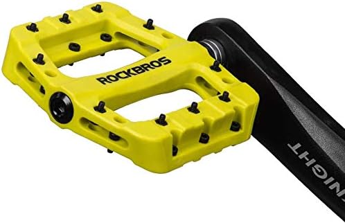 ROCKBROS Fahrradpedale Nylon Composite Flatpedale 9/16 MTB Pedale 3 Bearing rutschfest Wasserdicht A