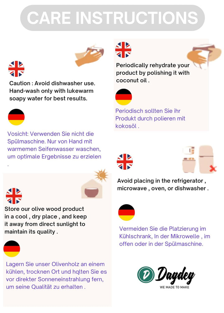 DAGDEG Mörser &amp; Stössel rund aus Olivenholz, Holzmörser,Kräuter-Gewürz-Mörser aus Holz, Kräutermühle