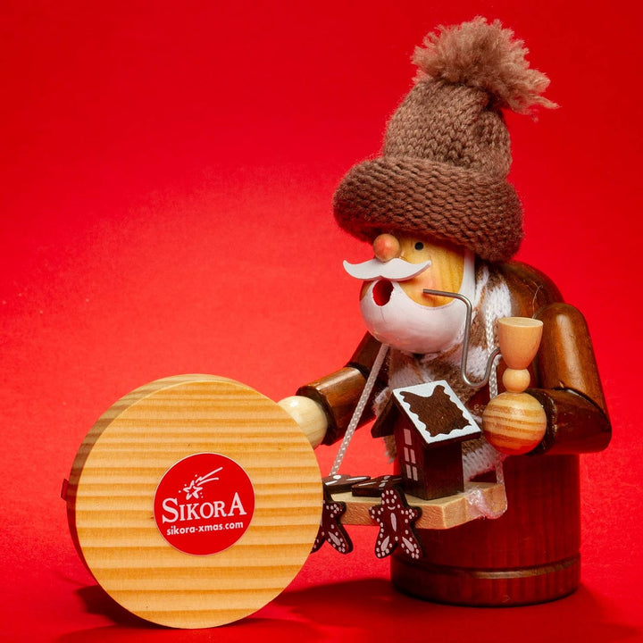 Sikora RM-A Räuchermännchen aus Holz 3 Grössen Verschiedene Motive, Farbe/Modell:A32 braun - Lebkuch