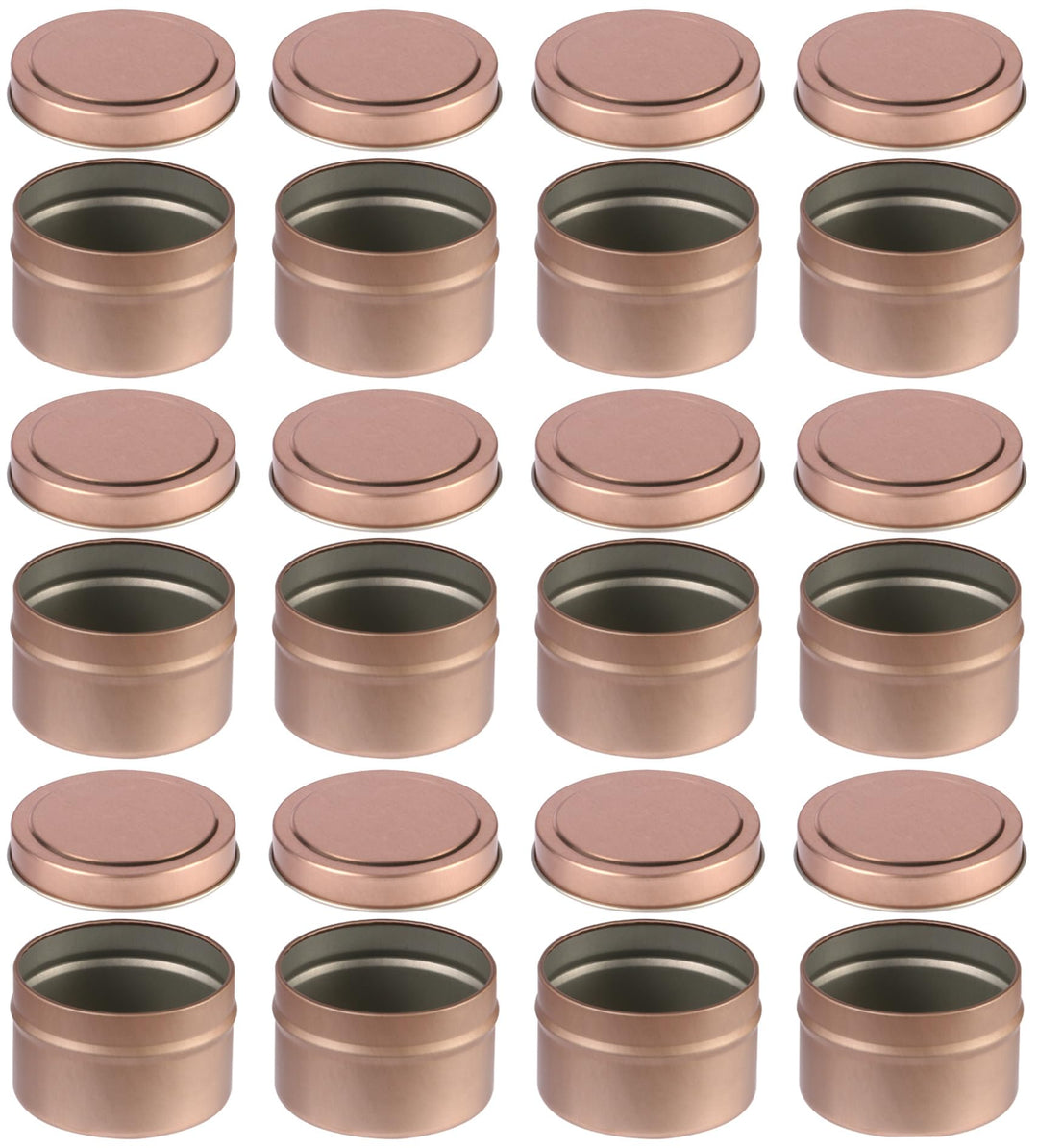 12 Stück Kerzendosen Mit Deckel, Dekorative Runde Metall Behälter für DIY Kerzenherstellung, Gewürze