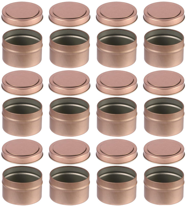 12 Stück Kerzendosen Mit Deckel, Dekorative Runde Metall Behälter für DIY Kerzenherstellung, Gewürze