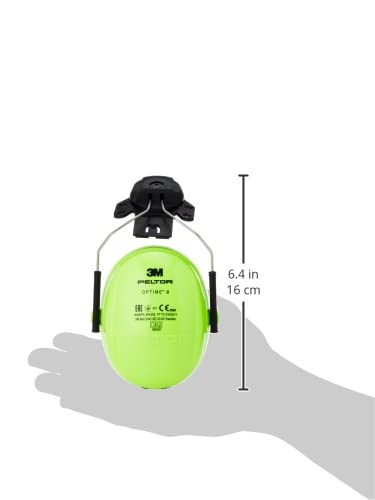 3M H520P3EV Peltor Optime II Kapselgehörschutz Helmet Mounted Single Hi-viz, Helmet Mounted Single H