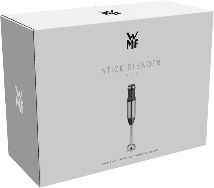 WMF Kult X Stabmixer Set 5-teilig, Pürierstab, Schneebesen, Stampfer, Zerkleinerer, 600 Watt, Zauber