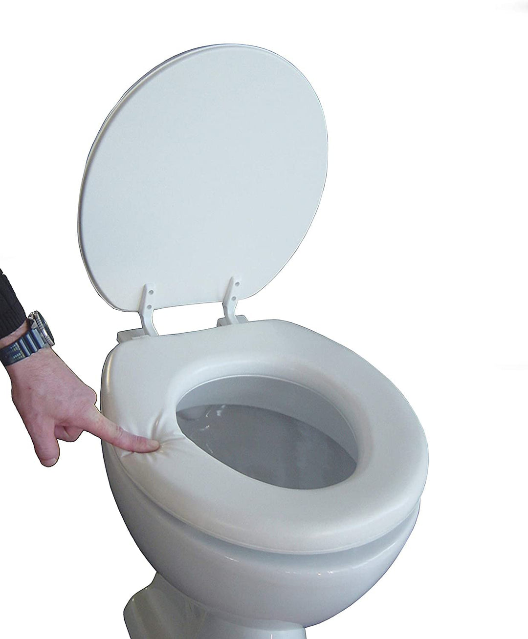 ADOB weich gepolsterter Soft WC Sitz Klobrille für bequemes Sitzen, Farbe weiss, 43012