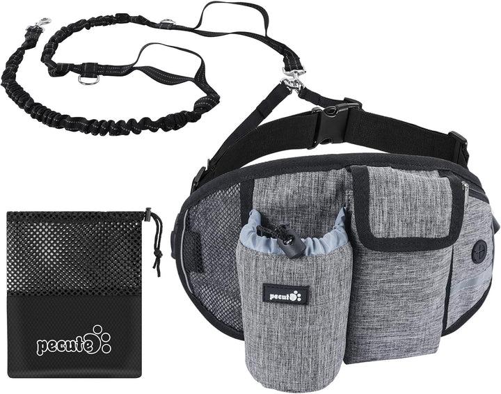 Pecute Joggingleine Hunde mit Bauchgurt, Laufgürtel Hundleine für Grosse und Mittelgrosse Hunde, Lei
