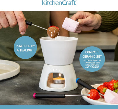 KitchenCraft Schokoladenfondue-Set in Geschenkbox