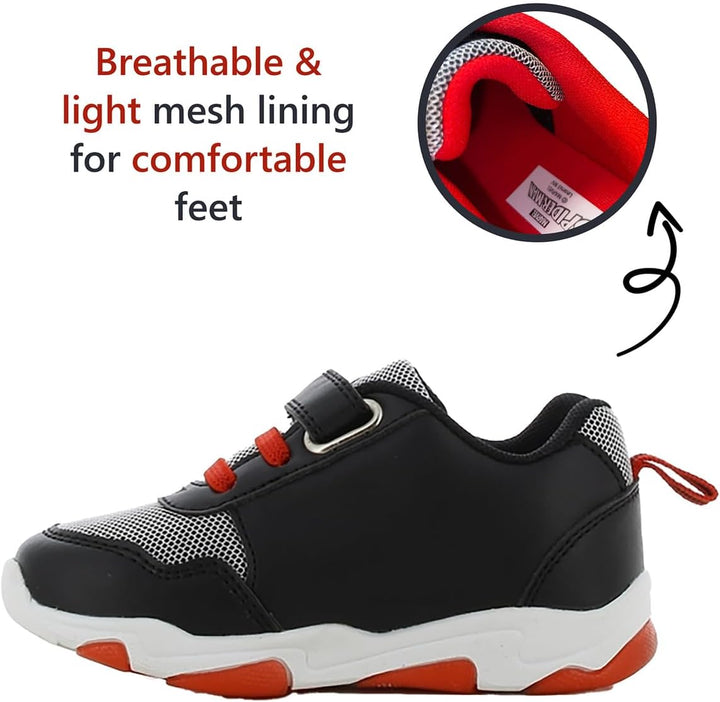 Leomil Spiderman Blinkschuhe Jungen Spiderman Schuhe Kinder, Ideal for Schule und Freizeit 26 EU Sch