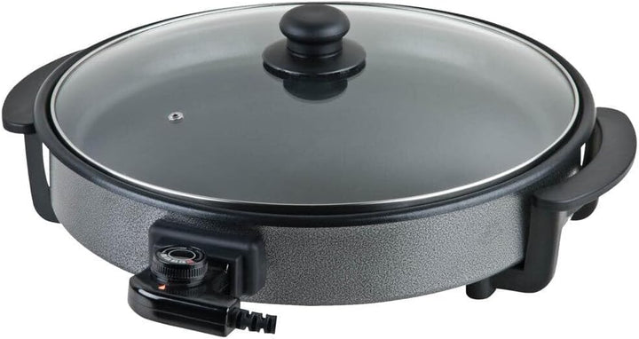 Shov Elektrische Pfanne Ø 32/5cm Pizzapfanne Partypfanne Elektropfanne Bratpfanne