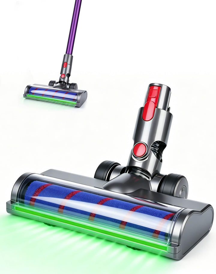 Bürste mit Softwalze für Dyson V7 V8 V10 V11 V15 Staubsauger LED Bodenbürste mit Stauberkennung Soft