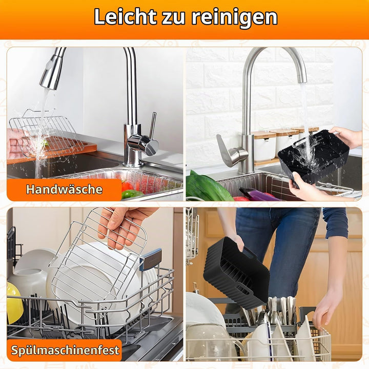 Silikonform Heissluftfritteuse Airfryer Zubehör für Ninja Foodi Max Dual Zone 9.5L Zubehör Heissluft