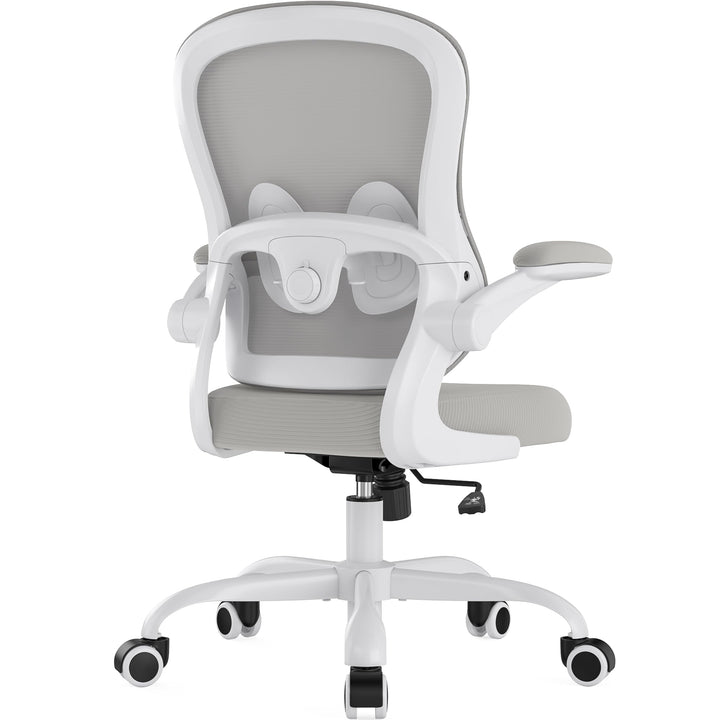 Farini Ergonomischer Mesh Rollcomputer Stuhl mit Verstellbarer Lendenstütze und aufklappbaren Armleh