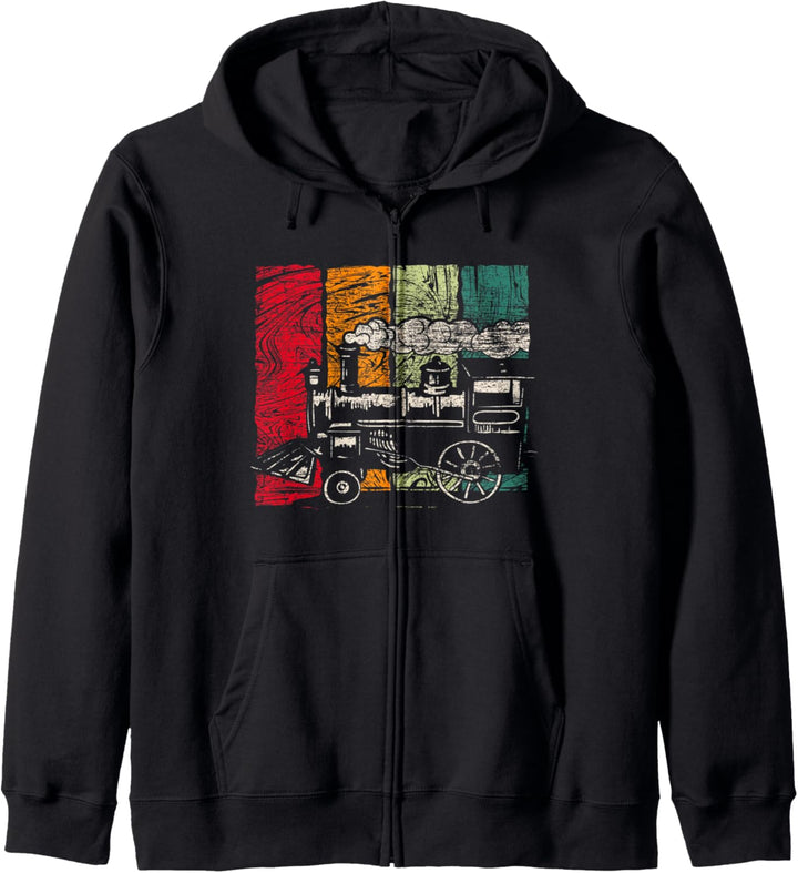 Retro Eisenbahn Kapuzenjacke