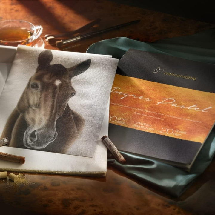 Hahnemühle The Collection, Ingres Pastel, 100 g/m², Echt-Bütten-Pastellpapier, weiss, 30x40 cm, 20 B