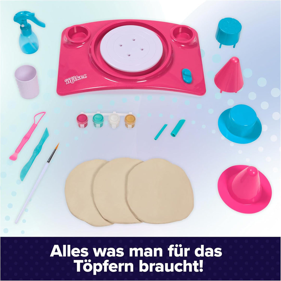 Cool Maker Pottery Cool Töpferstudio - Töpfern leicht gemacht mit Formhilfe und lufttrocknendem Ton,