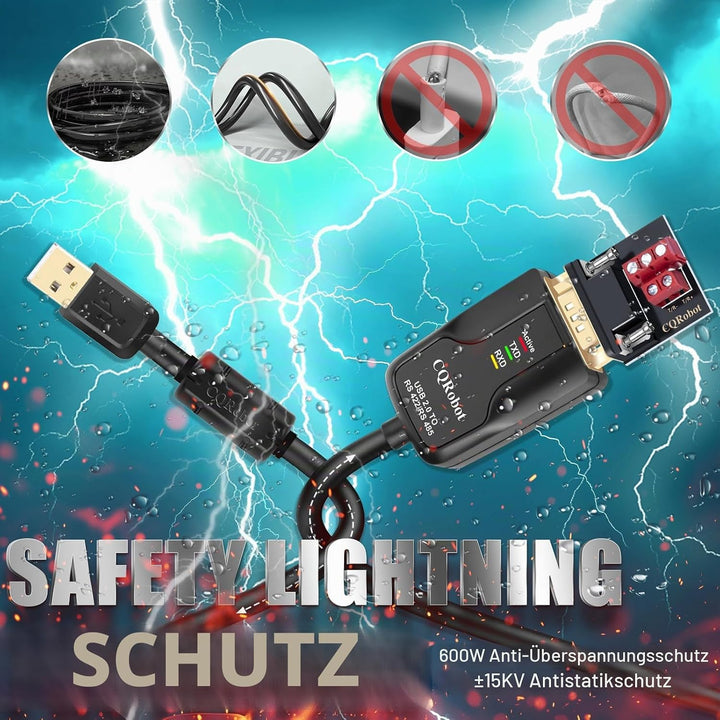 CQRobot 10,4 Fuss USB zu RS422 oder RS485 Serielle Konverter-Adapterkabel mit FTDI-FT232-Chip zum Wi