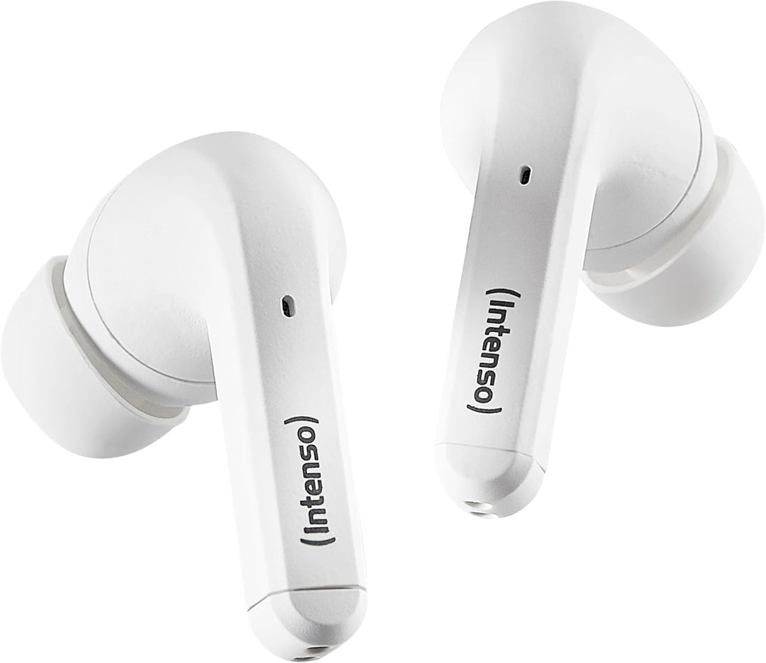 Intenso White Buds - TWS True Wireless Kopfhörer T302A mit Active Noise Cancelling und bis zu 35 Std
