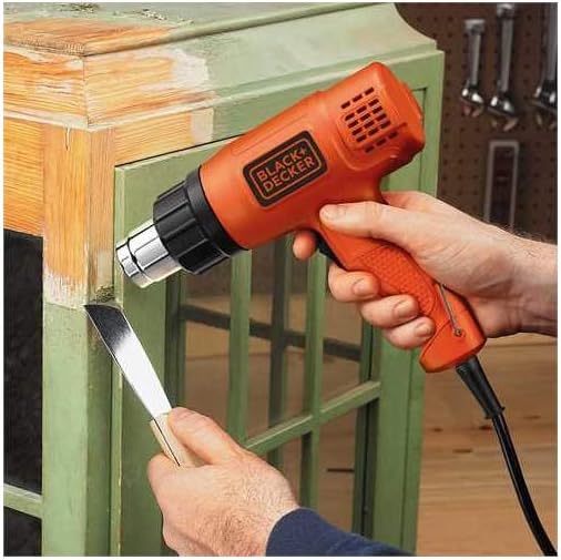 Black+Decker Heissluftgerät (1.750 W, 2 Heizstufen, Temperaturbereich zwischen 460 - 600° C, idela f