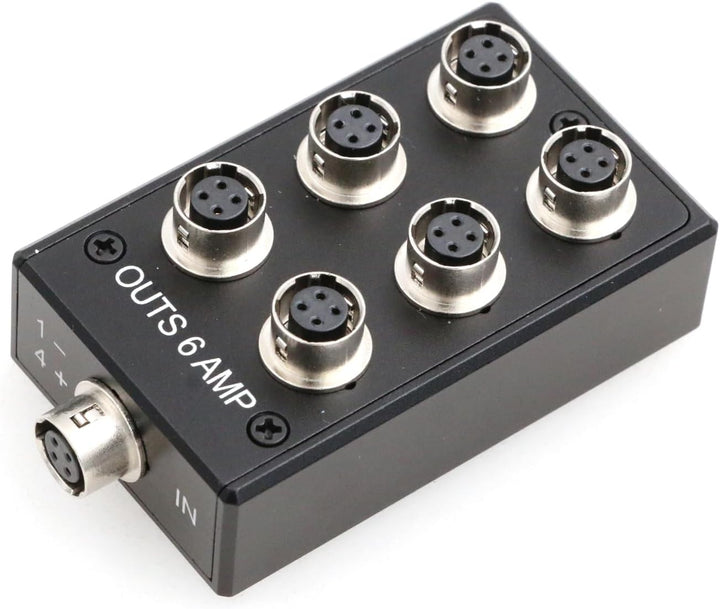 ZBLZGP Power Hub Splitter Box Hirose 4 Pin Power Outs 6 A für Sound Geräte 688 633 Zoom F8 Kamera