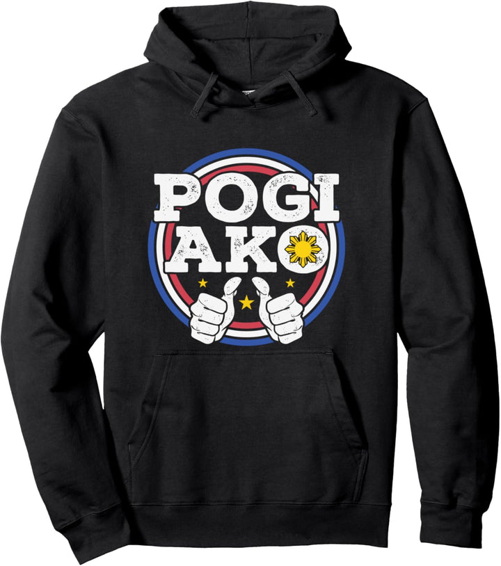 Funny Filipino Pogi Ako shirt for men teens Pullover Hoodie