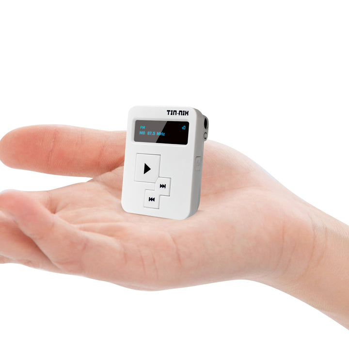 Tin-Nik AM FM SW UKW Mini-Radio: Uhrgrösse, Wiederaufladbares USB, Persönliches Taschenradio, OLED-B