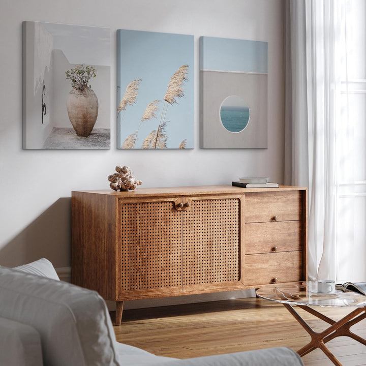 Muralo - Wandbilder Leinwand Set Aufhängefertig - Bilder für Wohnzimmer Schlafzimmer - Moderne Wandd