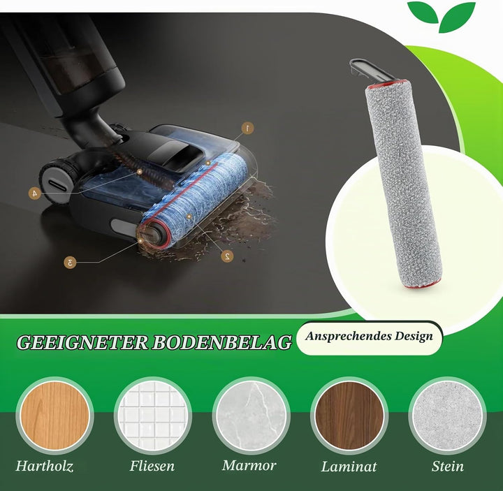 2 Bürstenrollen 4 Filter Ersatzteile für Dreame H15 Pro / H15 Mix / H12 Pro FlexReach Bürstenrollen/