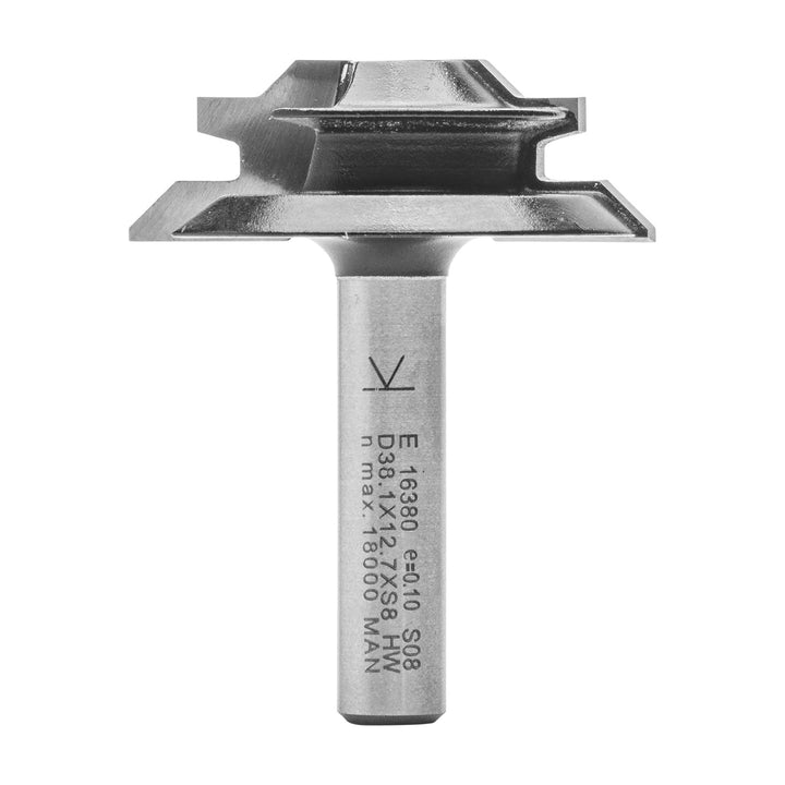 ENT 16380 Gehrungs-Verleimfräser HW, Schaft (S) 8 mm, Durchmesser (D) 38,1 mm, NL 12,7 mm, M 6 mm, S