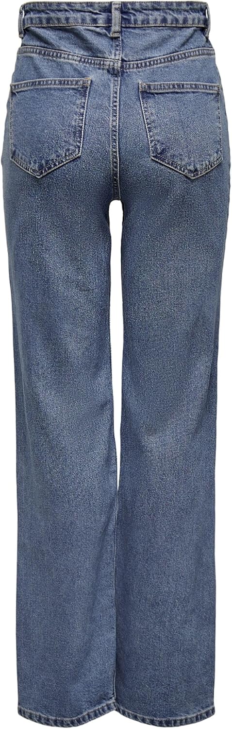 ONLY Damen Jeans 15235595 26W / 32L Medium Blue Denim, 26W / 32L Medium Blue Denim