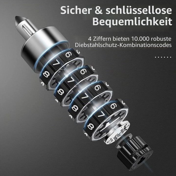 ROCKBROS Fahrradschloss Zahlenschloss mit Zahlen 96CM/17.19mm Hohe Sicherheitsstufe Kettenschloss mi