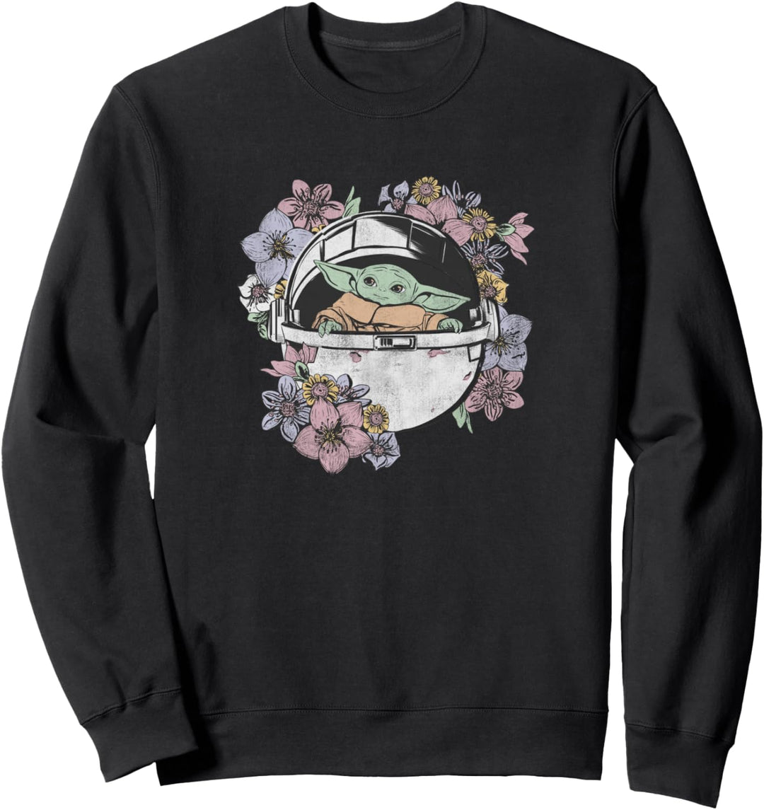 Star Wars Grogu Floral Carrier Sweatshirt
