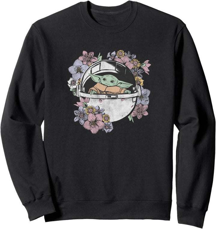 Star Wars Grogu Floral Carrier Sweatshirt