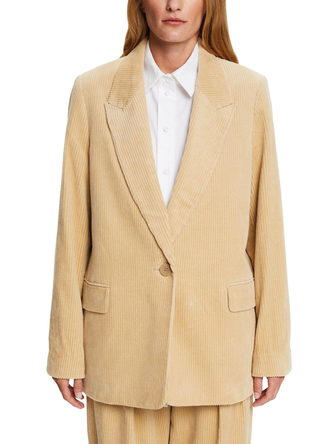 ESPRIT Damen Blazer 42 Beige, 42 Beige