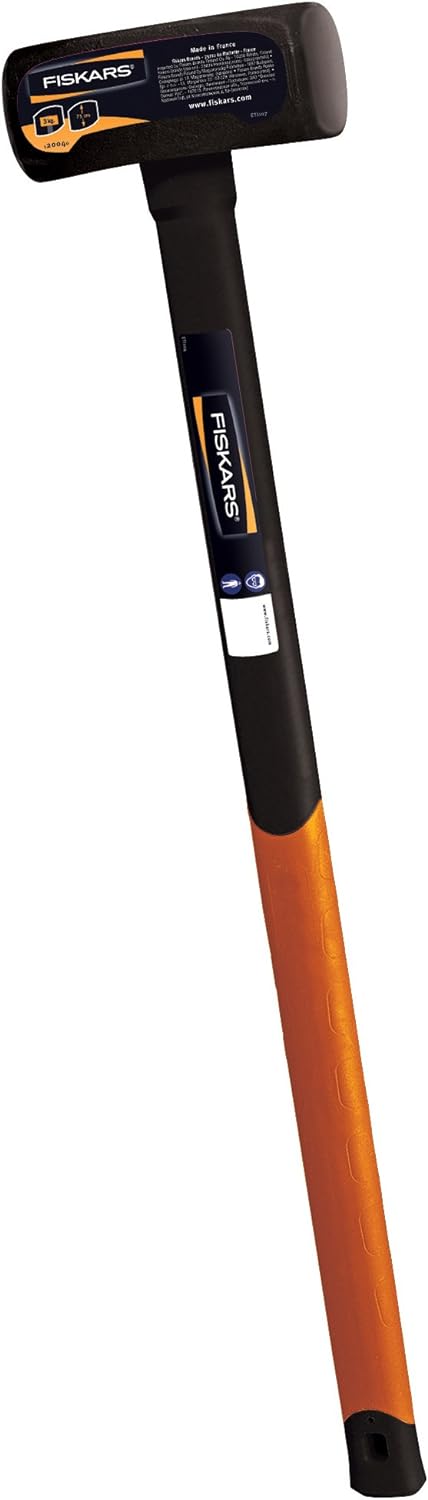 Fiskars Vorschlaghammer, Gewicht: 3,9 kg, Karbonstahl (geschmiedet), Schwarz/Orange, L, 1001619 L Si