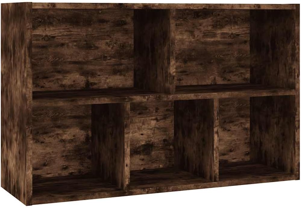 vidaXL Sideboard Bücherregal, Bücherschrank mit 5 Fächern, Wandregal Standregal für Wohnzimmer, Rega