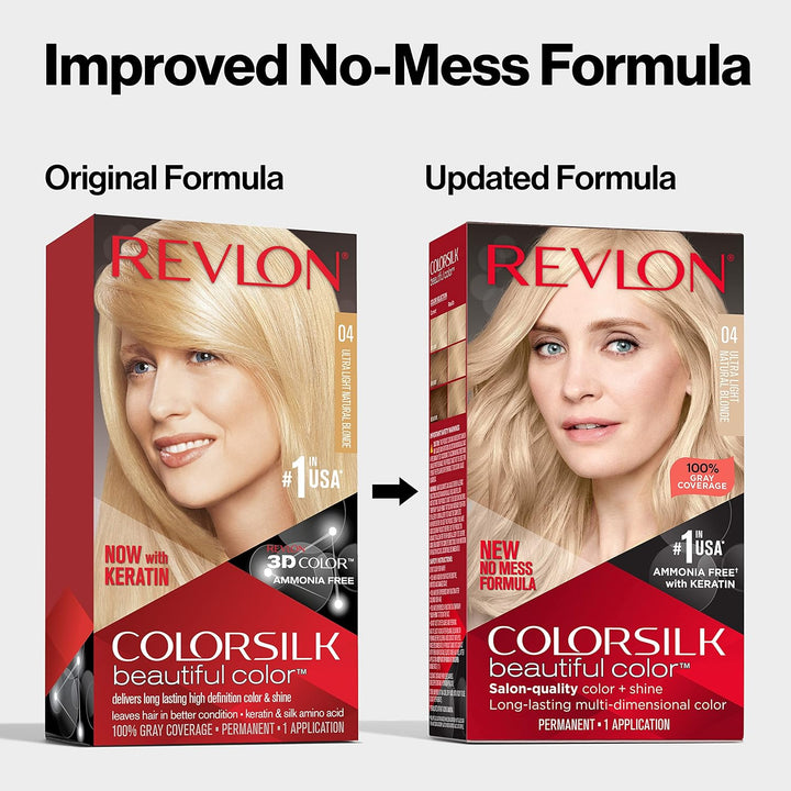 Revlon Colorsilk #60 Dark Ash Blonde Hair Dye 1 Unit (Packung mit 3) 60 Dark Ash Blonde 130 ml (3er