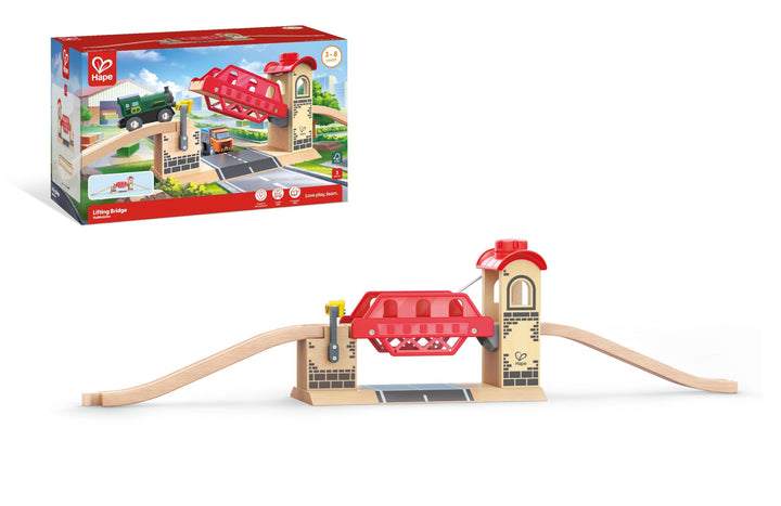 Hape Eisenbahnwelt Zugbrücke aus Holz, ab 3 Jahren
