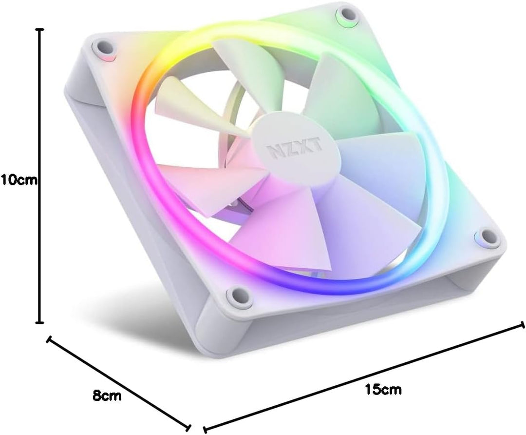Nzxt F120 RGB Fans - RF-R12SF-W1 - Erweiterte Anpassung der RGB-Beleuchtung – Flüsterleise Kühlung –